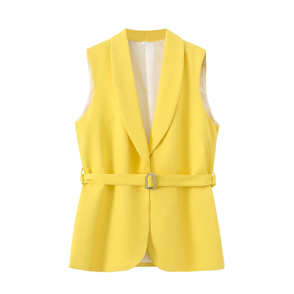 Taop&Za 2024 Autumn New Product Women's Fashion and Casual Versatile Polo Collar Without Sleeves Belt Vest
Taop&Za 2024 Autumn New Product Women's Fashion and Casual Versatile Polo Collar Without Sleeves Belt Vest
