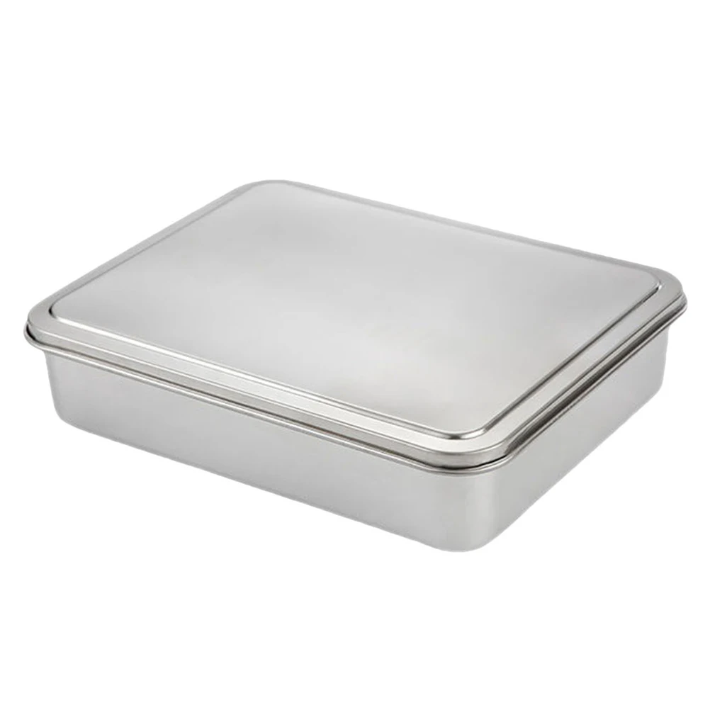 Stainless Steel Pan Rectangle Baking Tins Lid Toaster Cake Pans With Lids Oven Metal Deep Covered Pan Versatile
Stainless Steel Pan Rectangle Baking Tins Lid Toaster Cake Pans With Lids Oven Metal Deep Covered Pan Versatile