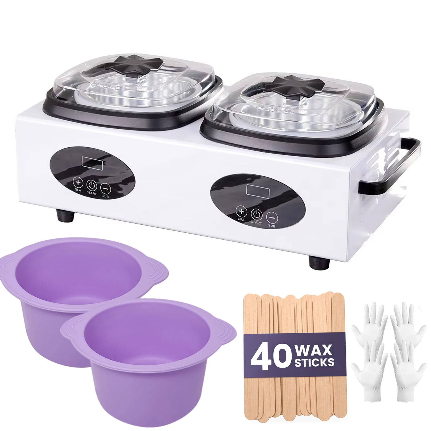 Double Pot Beeswax Heater for Hair Removal Wax Heating Universal for Salon Home Facial Skin Body Spa Kit Free Disposable Supplie
Double Pot Beeswax Heater for Hair Removal Wax Heating Universal for Salon Home Facial Skin Body Spa Kit Free Disposable Supplie