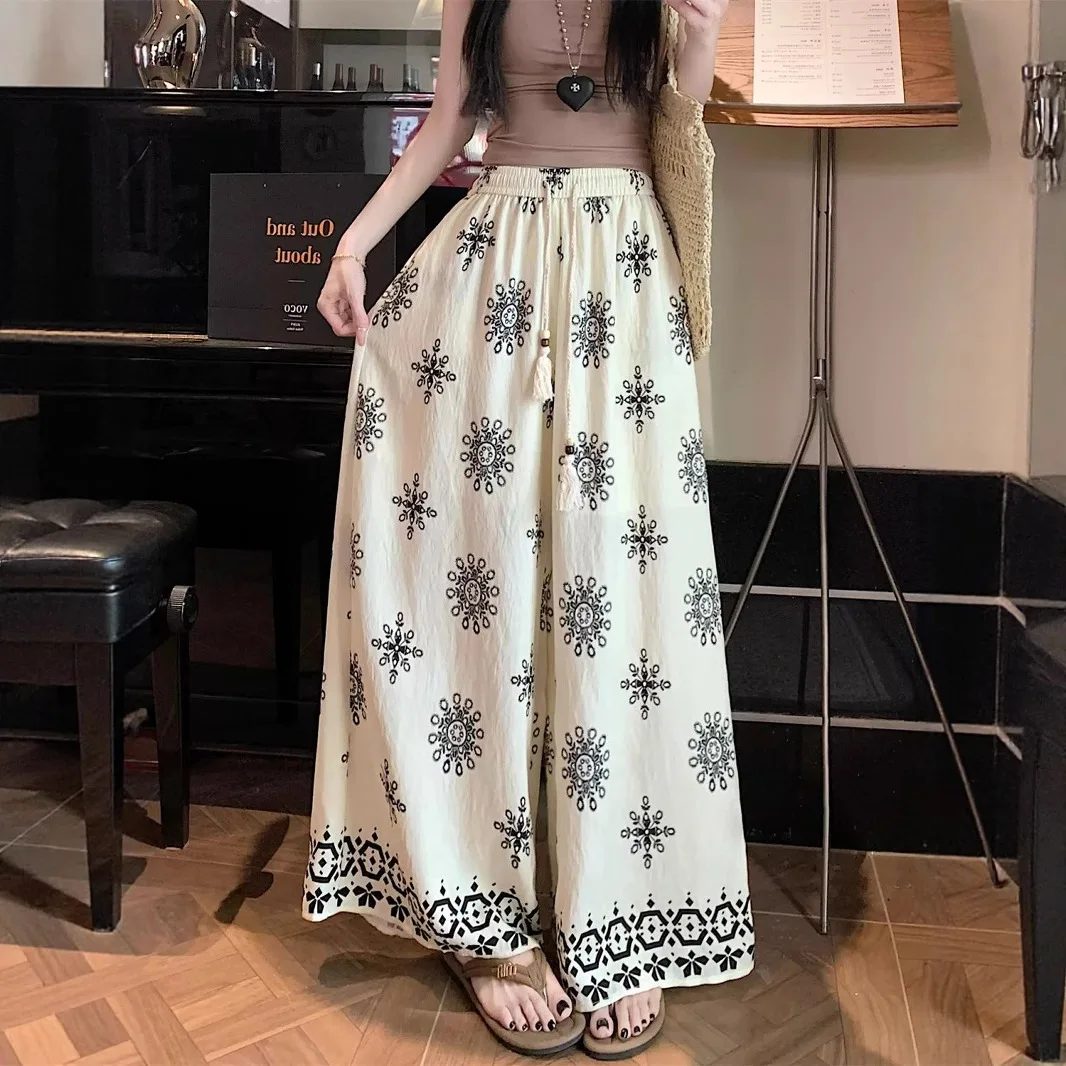 Ethnic style retro floral plus sizeloose pants skirt for women 2026summerhigh waist drawstring loosestraight-legcasual pants
Ethnic style retro floral plus sizeloose pants skirt for women 2026summerhigh waist drawstring loosestraight-legcasual pants