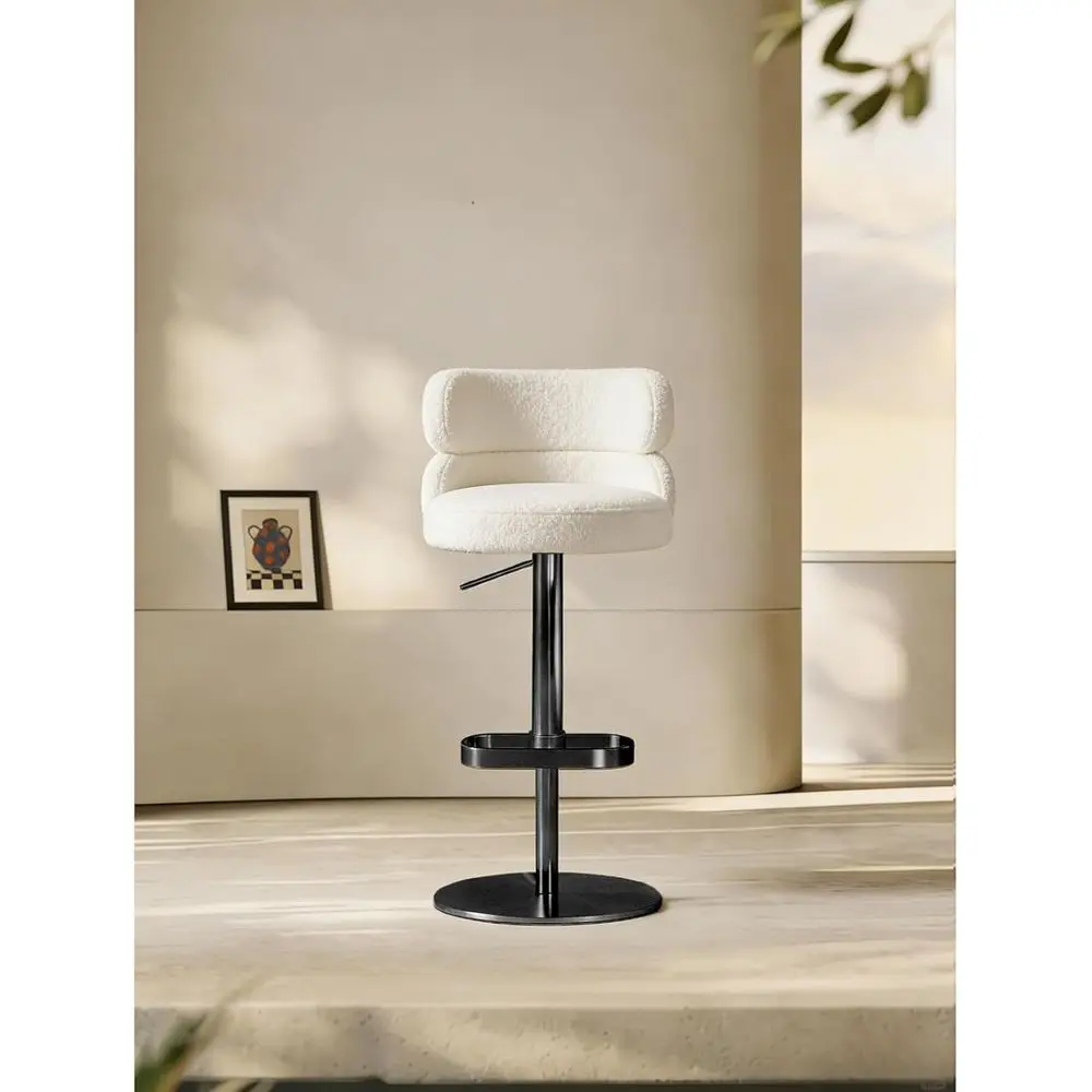 Adjustable Swivel Bar Stool with Padded Back, Airlift Counter Height, Chrome Metal Base (1PC)
Adjustable Swivel Bar Stool with Padded Back, Airlift Counter Height, Chrome Metal Base (1PC)