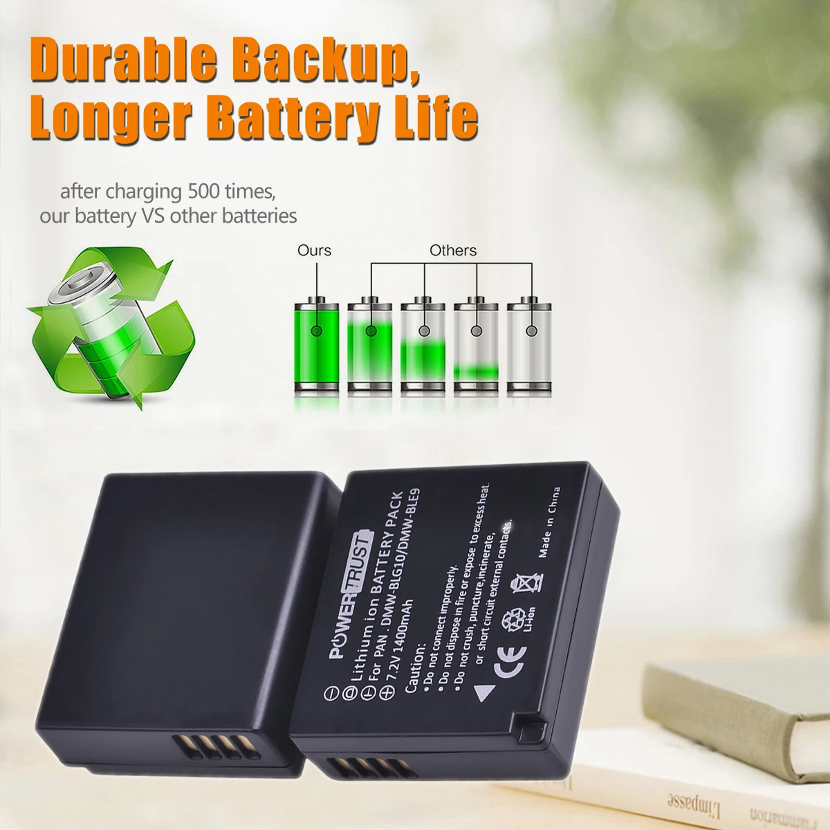 PowerTrust Lithium Battery 7.2V 1400mAh DMW-BLG10 DMW-BLE9 Battery Bateria + Charger for Panasonic Lumix DC-ZS80 GX9 GX80 GX85
PowerTrust Lithium Battery 7.2V 1400mAh DMW-BLG10 DMW-BLE9 Battery Bateria + Charger for Panasonic Lumix DC-ZS80 GX9 GX80 GX85