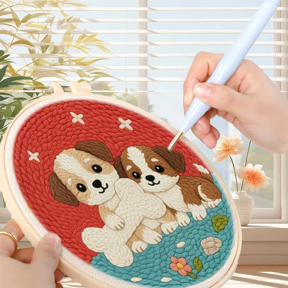 GATYZTORY embroidery punch needle starter kit animals Knit crafts supplies adults Sewing Yarn Cross stitch set Home Decoration
GATYZTORY embroidery punch needle starter kit animals Knit crafts supplies adults Sewing Yarn Cross stitch set Home Decoration