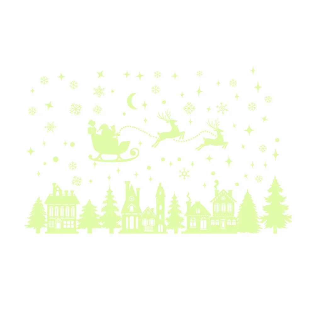 Reusable Luminous Christmas Wall Stickers With Snowflake Silhouettes PVC Holiday Decals For Decorating Living And Work Areas
Reusable Luminous Christmas Wall Stickers With Snowflake Silhouettes PVC Holiday Decals For Decorating Living And Work Areas