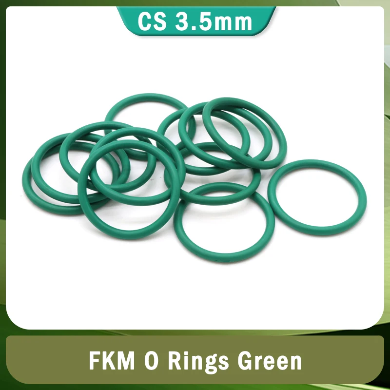 10pcs FKM O Ring Green Sealing Gasket CS 3.5mm OD 10~100mm Oil Resistant High Temperature Resistance Fluorine Rubber O Rings
10pcs FKM O Ring Green Sealing Gasket CS 3.5mm OD 10~100mm Oil Resistant High Temperature Resistance Fluorine Rubber O Rings