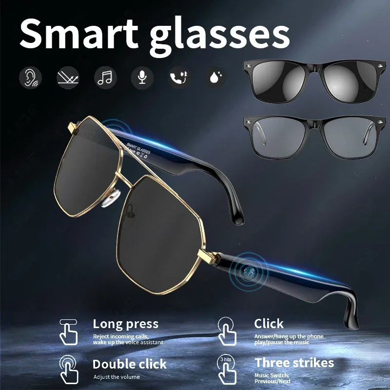 LIGE New AI Bluetooth Smart Glasses Multi-Languages Translation Voice Call Music Playback Translator Sunglasses for Android iOS
LIGE New AI Bluetooth Smart Glasses Multi-Languages Translation Voice Call Music Playback Translator Sunglasses for Android iOS