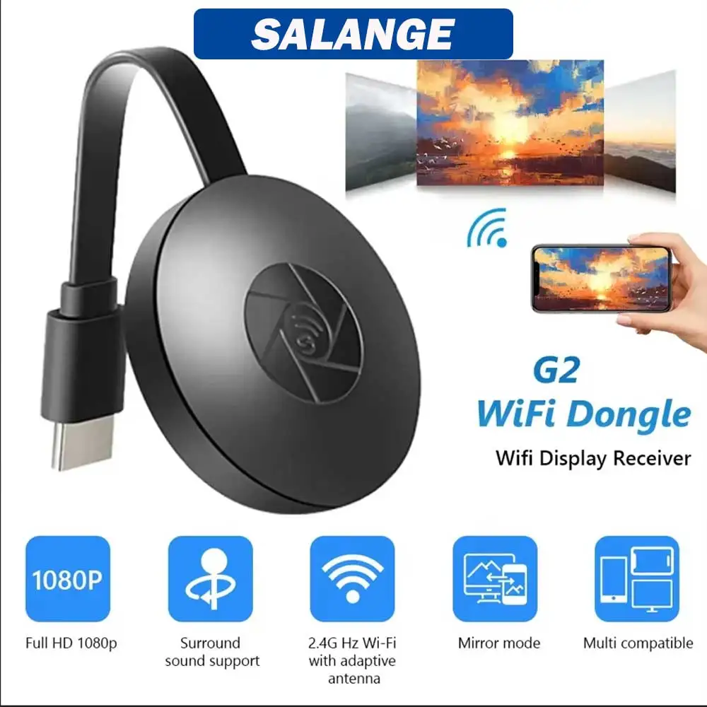 G2 1080P Wireless Mirroring Tool for Smartphone Mirascreen Display Anycast Portable Miracast Dongle Compatible with Android IOS
G2 1080P Wireless Mirroring Tool for Smartphone Mirascreen Display Anycast Portable Miracast Dongle Compatible with Android IOS
