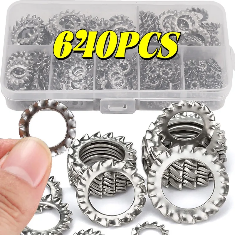 Stainless Steel External Toothed Shakeproof Washer Serrated Star Lock Washers Assortment Kit Fasteners M3/M4/M5/M6/M8/M10/M12
Stainless Steel External Toothed Shakeproof Washer Serrated Star Lock Washers Assortment Kit Fasteners M3/M4/M5/M6/M8/M10/M12