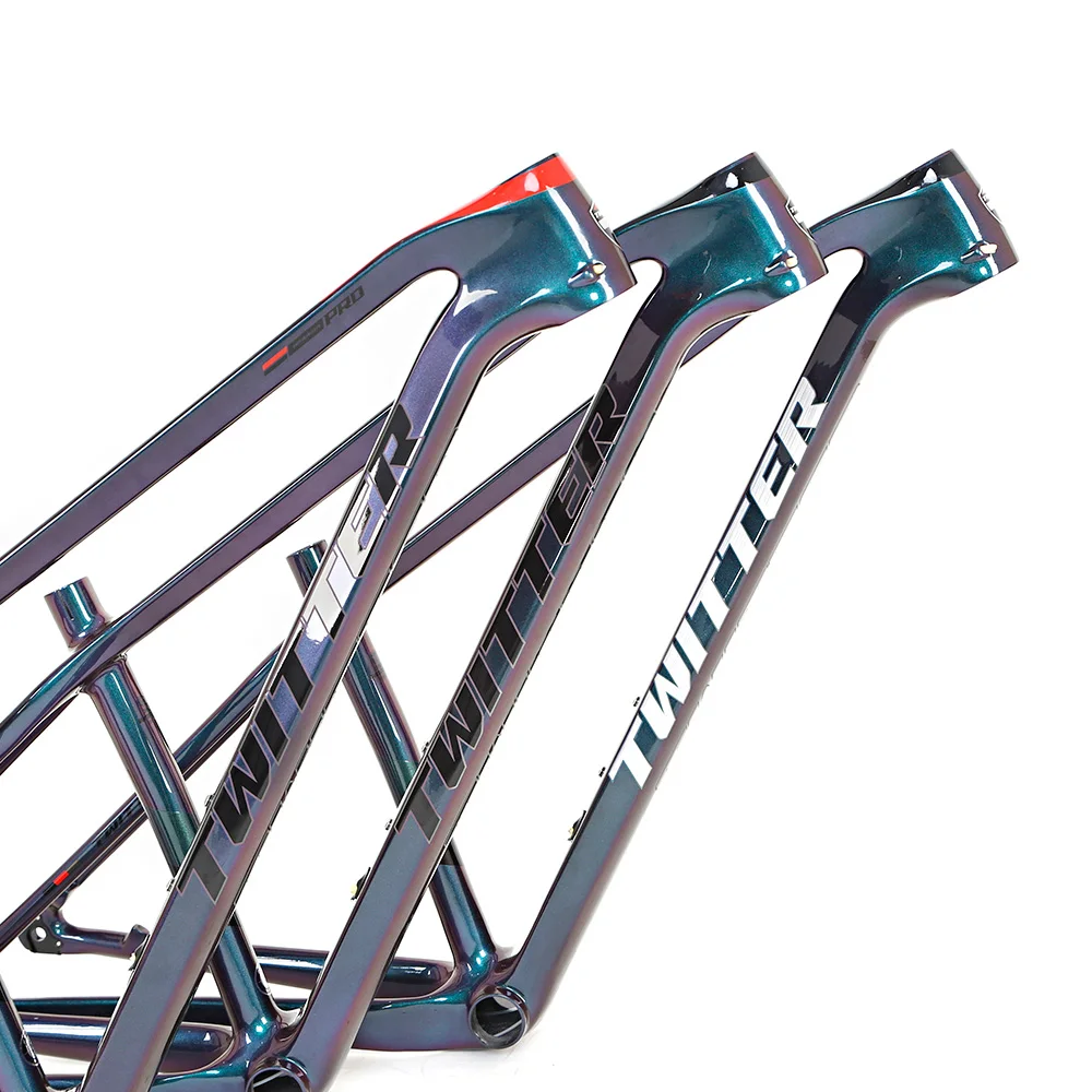 2022 Twitter Warrior Pro Carbon Fiber MTB Frame 27.5/29er Thru Axle 12*148(142)mm T900 for Mountain Biking
2022 Twitter Warrior Pro Carbon Fiber MTB Frame 27.5/29er Thru Axle 12*148(142)mm T900 for Mountain Biking