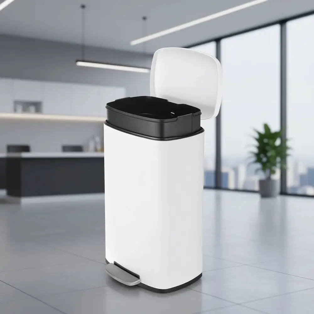8 Gallon Kitchen Trash Can, 30L Brushed Stainless Steel Bin, Step-On Pedal, Quiet Close, Removable Inner Bucket for Home or Offi
8 Gallon Kitchen Trash Can, 30L Brushed Stainless Steel Bin, Step-On Pedal, Quiet Close, Removable Inner Bucket for Home or Offi