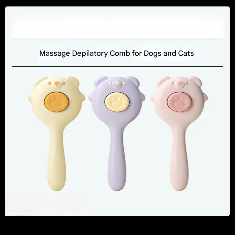 Bear Massage Deshedding Brush for Cat Dog, 1-Key Self Cleaning, 140° Curved Teeth, Anti Static, SPA Grooming Tool
Bear Massage Deshedding Brush for Cat Dog, 1-Key Self Cleaning, 140° Curved Teeth, Anti Static, SPA Grooming Tool