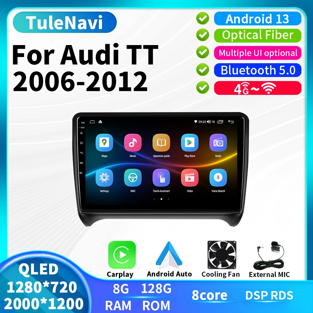 Автомобильный радиоприемник для Audi TT MK2 8J 2006 2007 - 2012 Android 13 стерео Мультимедийный плеер RDS DSP 4G WIFI Авторадио GPS Carplay
Автомобильный радиоприемник для Audi TT MK2 8J 2006 2007 - 2012 Android 13 стерео Мультимедийный плеер RDS DSP 4G WIFI Авторадио GPS Carplay