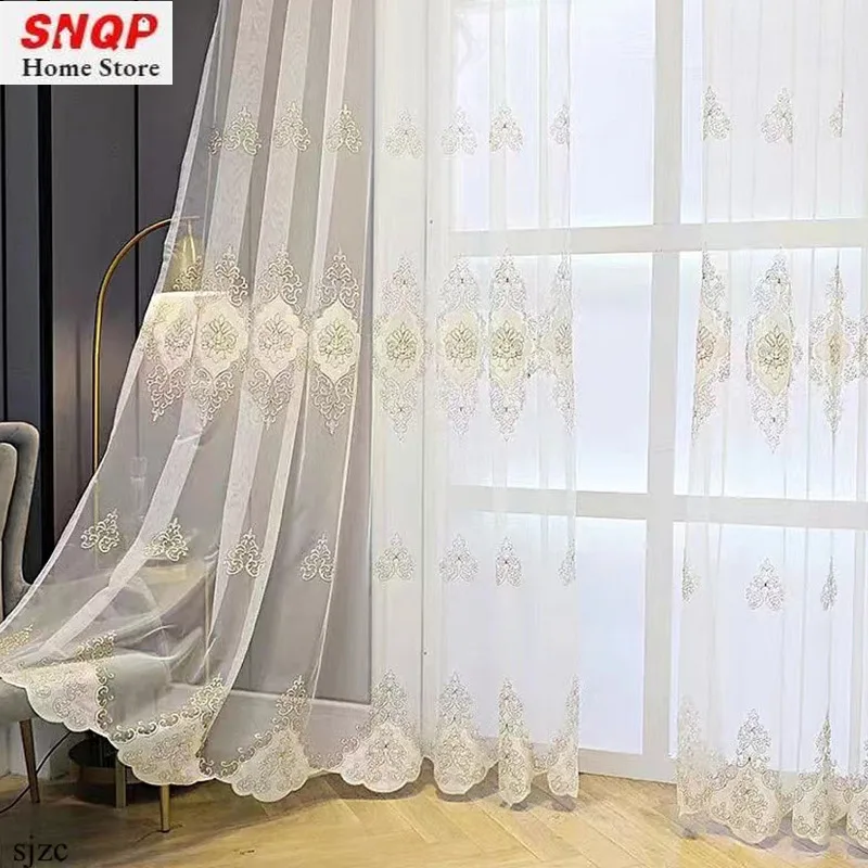 Custom Size European Style High-end Embroidery Yarn Luxury Curtains for Living Room Bedroom Dining White Tulle Classic Romantic
Custom Size European Style High-end Embroidery Yarn Luxury Curtains for Living Room Bedroom Dining White Tulle Classic Romantic