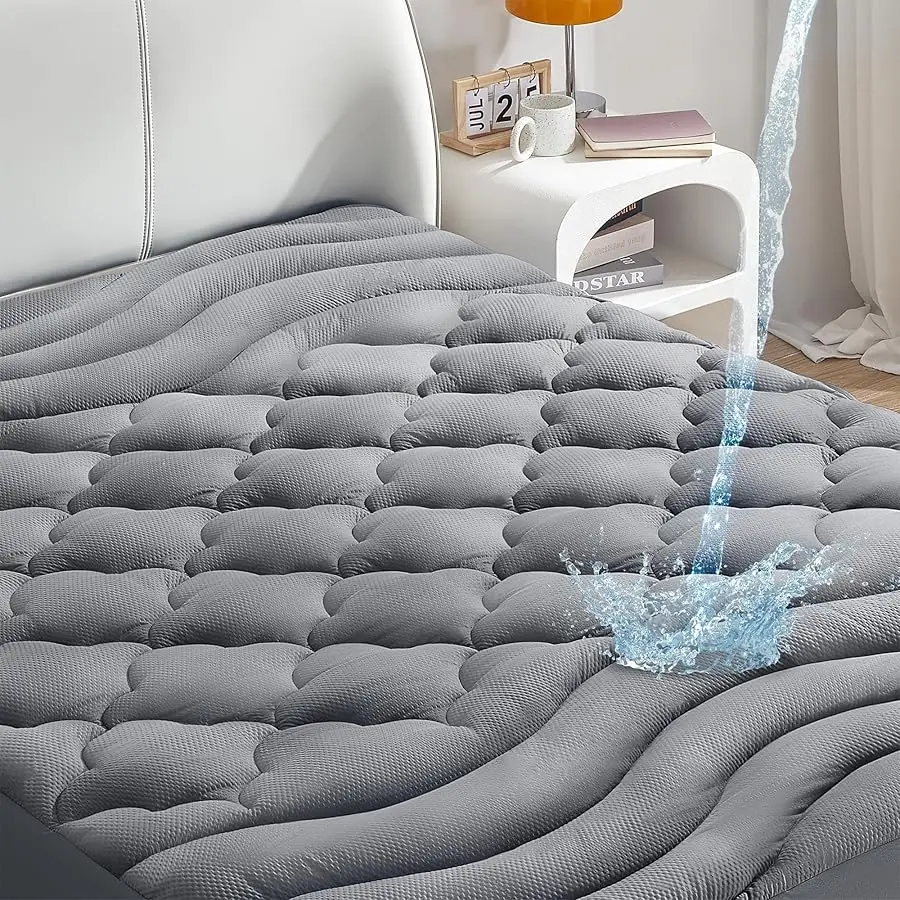 Soni e Waterproof Mattress Protector, King Mattress Topper with Deep Pocket up to 21'' Microfiber Fitted Mattress Pad Waterproof
Soni e Waterproof Mattress Protector, King Mattress Topper with Deep Pocket up to 21'' Microfiber Fitted Mattress Pad Waterproof