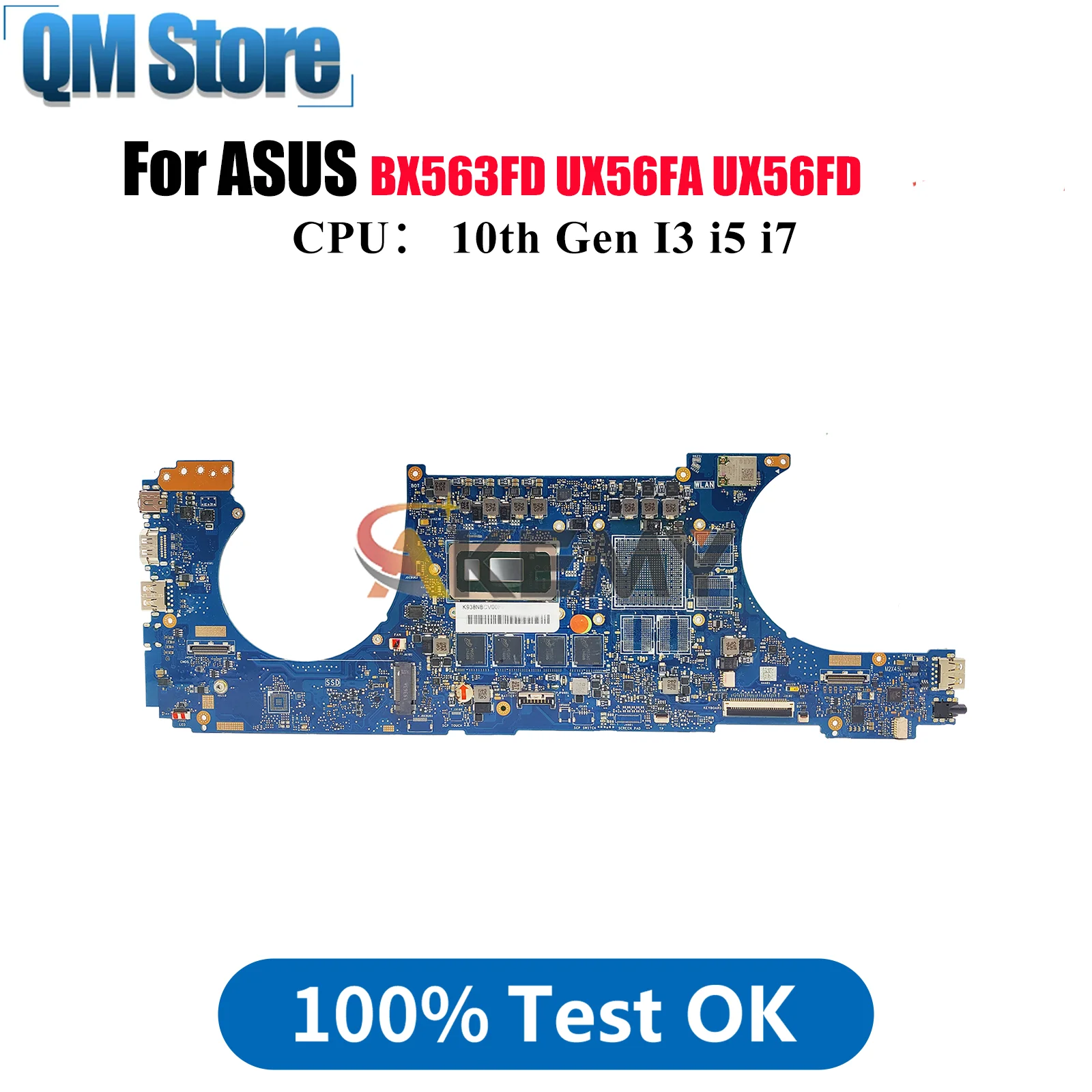 UX563FA Laptop Motherboard For ASUS ZenBook BX563FD UX56FD RX563FD UX563 UX56FA Q536FD Notebook Mainboard With 10th Gen I3 i5 i7
UX563FA Laptop Motherboard For ASUS ZenBook BX563FD UX56FD RX563FD UX563 UX56FA Q536FD Notebook Mainboard With 10th Gen I3 i5 i7