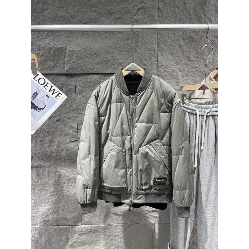 Men's Winter Warm Baseball Collar Down Jacket Fashion Zipper Long Sleeves Pockets Autumn Solid Color Daily Parkas Coat Tops
Men's Winter Warm Baseball Collar Down Jacket Fashion Zipper Long Sleeves Pockets Autumn Solid Color Daily Parkas Coat Tops