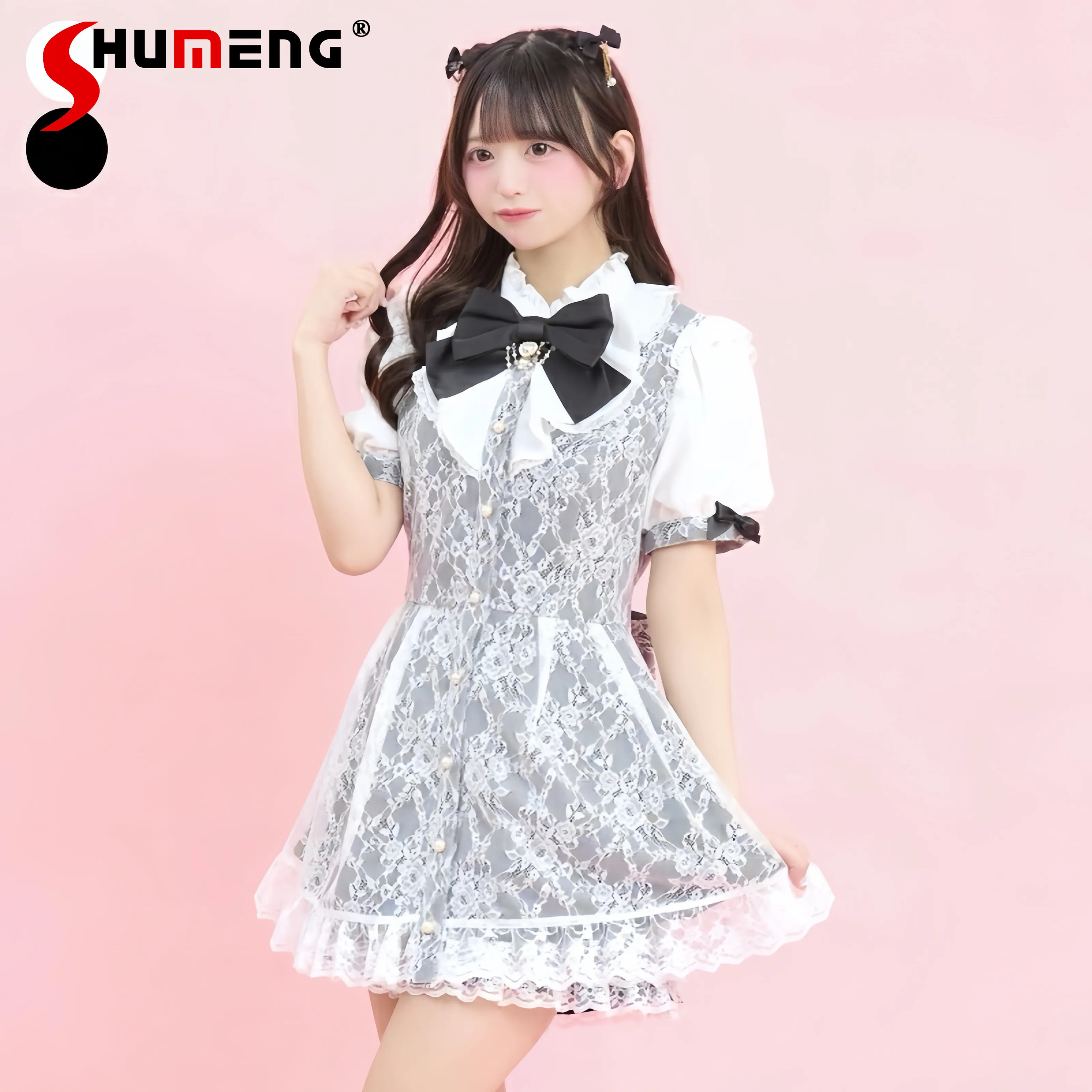 2026 Summer Japanese Mines Style Mass-produced Sc Suit Lace Short-sleeved Dress High Waist Shorts Lolita Two-piece Suit Women
2026 Summer Japanese Mines Style Mass-produced Sc Suit Lace Short-sleeved Dress High Waist Shorts Lolita Two-piece Suit Women