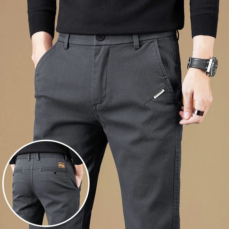 Men Autumn Winter Casual Pants Stretch Straight Leg Loose Youthful Vitality Versatile Male Comfortable Daily Black Gray Trousers
Men Autumn Winter Casual Pants Stretch Straight Leg Loose Youthful Vitality Versatile Male Comfortable Daily Black Gray Trousers