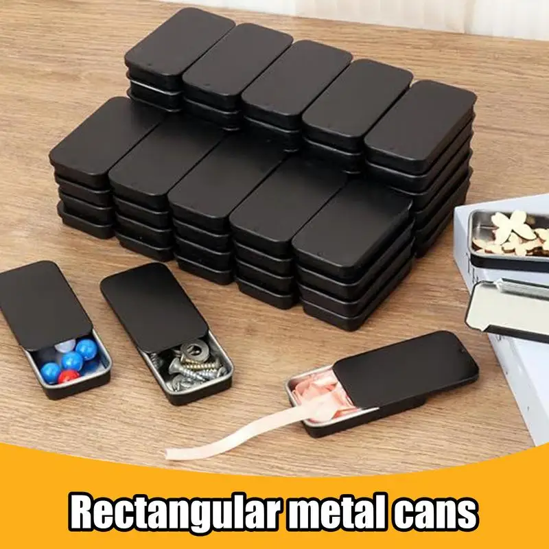 Metal Tins Mini Rectangular Metal Boxes Multifunctional Tins With Slide Lid Set Of 60 For Tea Candy Jewelry Pill Storage Craft
Metal Tins Mini Rectangular Metal Boxes Multifunctional Tins With Slide Lid Set Of 60 For Tea Candy Jewelry Pill Storage Craft