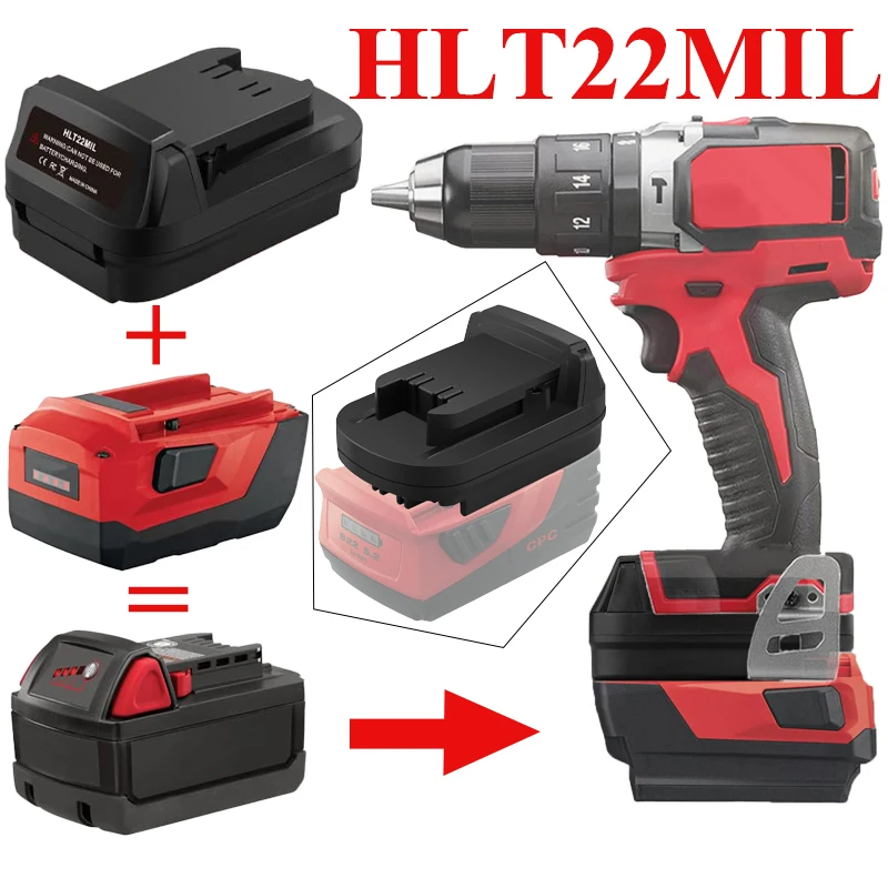 Power Tool Adapter Converter HLT22MIL Suitable for Hilti 22V B22 Li-ion Battery Convert To for Milwaukee 18V M18 Battery
Power Tool Adapter Converter HLT22MIL Suitable for Hilti 22V B22 Li-ion Battery Convert To for Milwaukee 18V M18 Battery