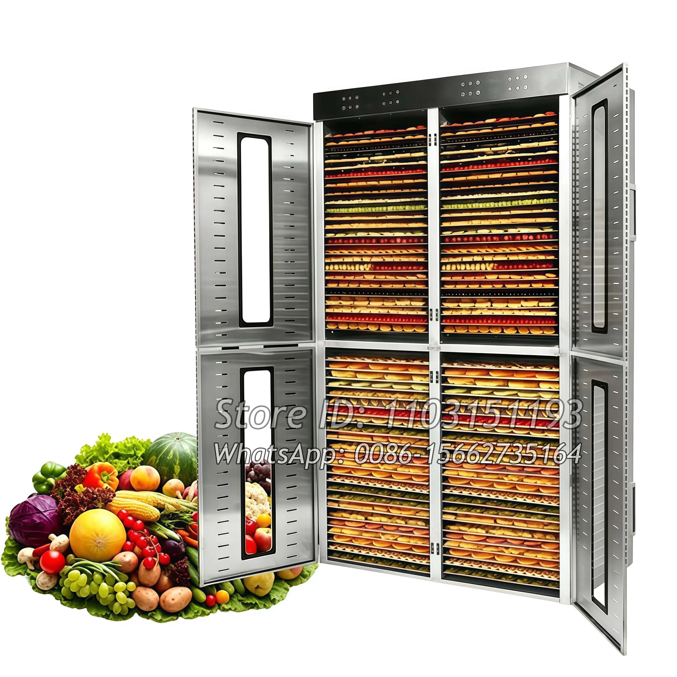 96 Trays Big Capacity Automatic Fruit Dehydrator Machine Commercial Fruit Drying Machine For Processing Fruit And Vegetables
96 Trays Big Capacity Automatic Fruit Dehydrator Machine Commercial Fruit Drying Machine For Processing Fruit And Vegetables