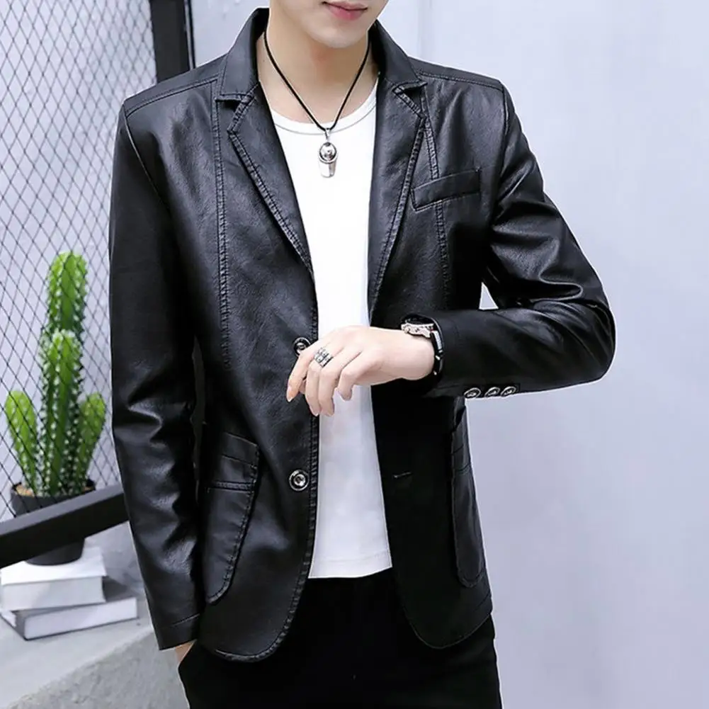 Men Fall Spring Jacket Turn-down Collar Long Sleeve Single-breasted Pockets Cardigan Thick Soft Plush Solid Color Windproof Coat
Men Fall Spring Jacket Turn-down Collar Long Sleeve Single-breasted Pockets Cardigan Thick Soft Plush Solid Color Windproof Coat