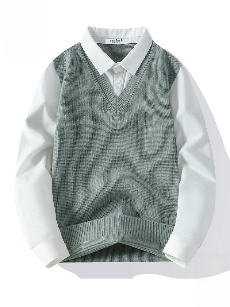 PaulFrank Men's Casual irt Collar Sweater Fake Two-Piece Autumn New Sle Couple's Outerwear Comfortable Soft Polyester
PaulFrank Men's Casual irt Collar Sweater Fake Two-Piece Autumn New Sle Couple's Outerwear Comfortable Soft Polyester