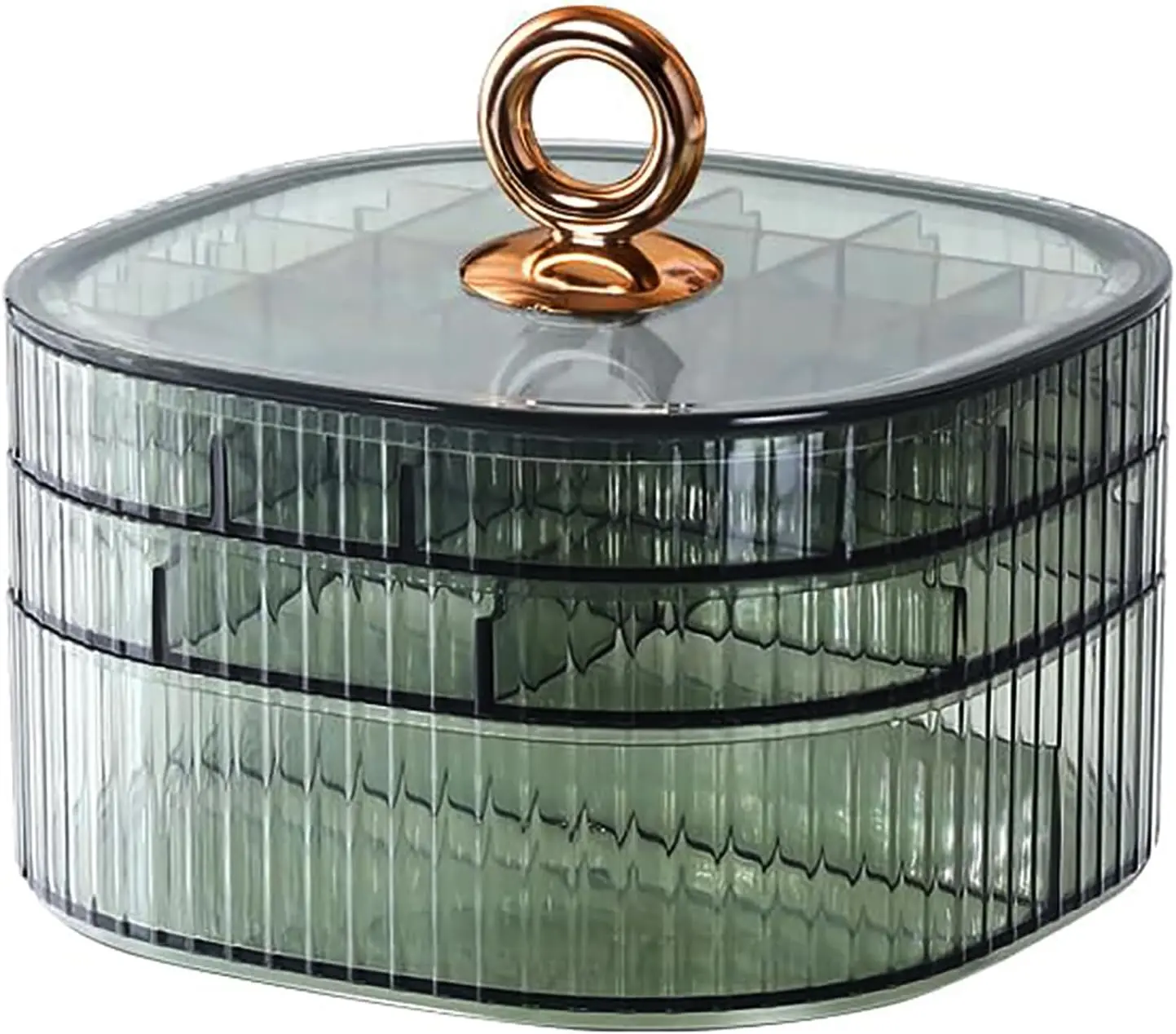 HALAFE Jewelry Box, 3-Layer Acrylic Jewelry Organizer with Handle, Clear Jewelry Boxes for Women Girls, Make up Organizer, Jewelry Storage Holder (Green)
HALAFE Jewelry Box, 3-Layer Acrylic Jewelry Organizer with Handle, Clear Jewelry Boxes for Women Girls, Make up Organizer, Jewelry Storage Holder (Green)