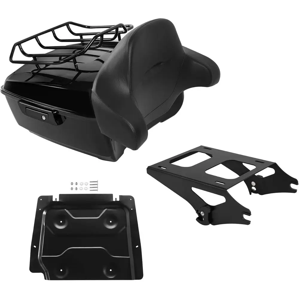 13.7 Inch Touring Trunk with Passenger Backrest and Black Top Rack for 2014-2025 Road Glide & Electra Glide Models
13.7 Inch Touring Trunk with Passenger Backrest and Black Top Rack for 2014-2025 Road Glide & Electra Glide Models