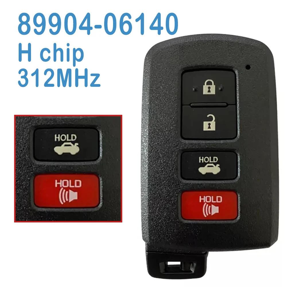 89904-06140 Auto Smart Remote Board#:0020 H Chip 312MHz 3+1B Replace Car Key For Toyota Avalon Camry Corolla Prius RAV4 12-20
89904-06140 Auto Smart Remote Board#:0020 H Chip 312MHz 3+1B Replace Car Key For Toyota Avalon Camry Corolla Prius RAV4 12-20