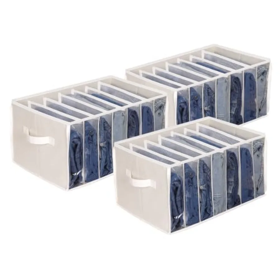 Upgraded Wardrobe Clothes Organizer with port Board Clear Jean Organizers for Closet with 7 Grids Divider Extra Large Sweater O
Upgraded Wardrobe Clothes Organizer with port Board Clear Jean Organizers for Closet with 7 Grids Divider Extra Large Sweater O