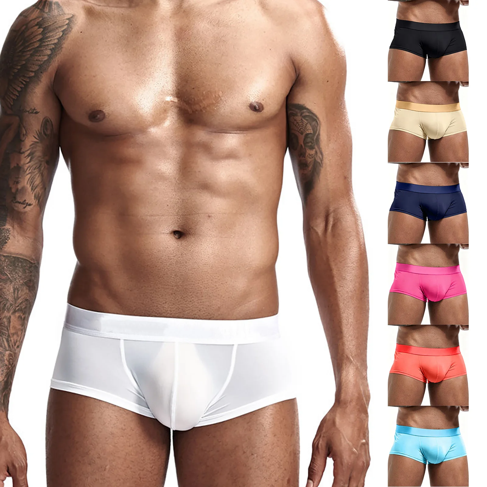 Men Seamless Briefs Smooth Fabric Sexy Underwear High Elasticity Comfortable Boxer Shorts Solid Color Daily Casual Multipurpose
Men Seamless Briefs Smooth Fabric Sexy Underwear High Elasticity Comfortable Boxer Shorts Solid Color Daily Casual Multipurpose