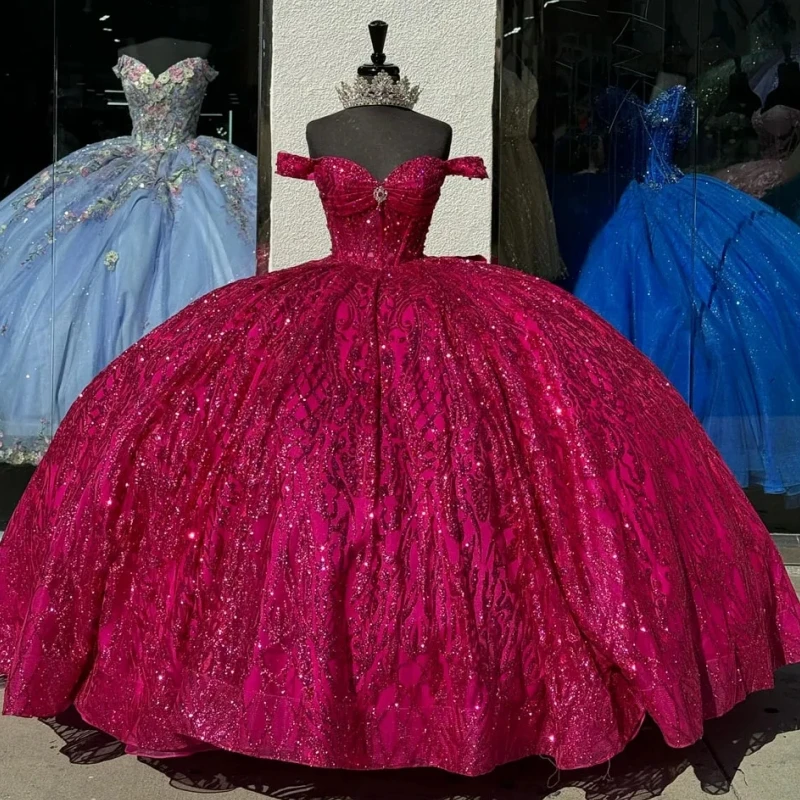Customized Elegant Fuchsia Quinceanera Dresses Ball Gownk Shinny Bow Puffy Skirt Women Prom Dance Occasion Wear Party Dress 15
Customized Elegant Fuchsia Quinceanera Dresses Ball Gownk Shinny Bow Puffy Skirt Women Prom Dance Occasion Wear Party Dress 15