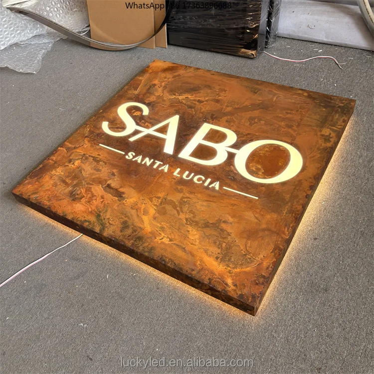 Outdoor Advertising Waterproof Led Electronic Sign Custom Rusty Metal Signage 3D Vintage Logo Light Box Sign
Outdoor Advertising Waterproof Led Electronic Sign Custom Rusty Metal Signage 3D Vintage Logo Light Box Sign