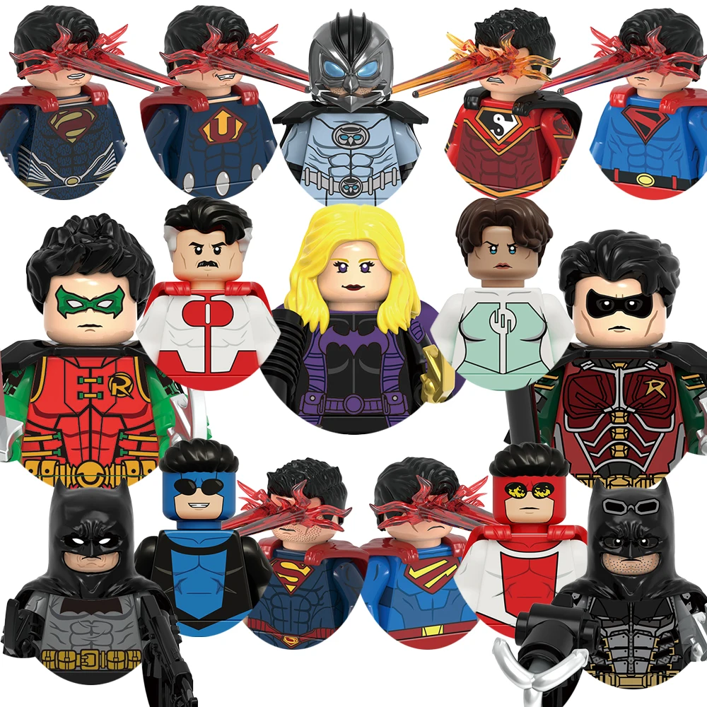 Superman BatMAN GH0692-0707 Omini Man K2361-2368 Invincible New Blocks Bricks For Toys Gifts Children Building Blocks For Party
Superman BatMAN GH0692-0707 Omini Man K2361-2368 Invincible New Blocks Bricks For Toys Gifts Children Building Blocks For Party