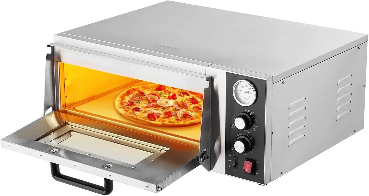Electric Pizza Oven 18 Inch Commercial Pizza Ovens 752 F Max Temp 1740W Large Pizza Oven Countertop with Temp Time Control
Electric Pizza Oven 18 Inch Commercial Pizza Ovens 752 F Max Temp 1740W Large Pizza Oven Countertop with Temp Time Control