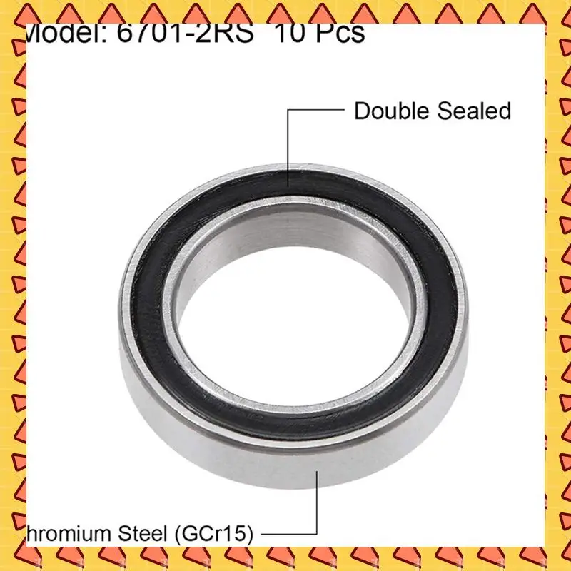 A008 50PCS 6701-2RS 12X18X4 Mm Miniature Double Rubber Sealed Deep Groove Ball Bearings
A008 50PCS 6701-2RS 12X18X4 Mm Miniature Double Rubber Sealed Deep Groove Ball Bearings