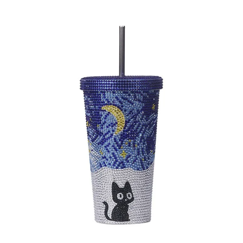 Sparkling Glass Rhinestone Tumbler Hot-Fix Crystal Straw Cup Food-grade Stainless Steel Vacuum Thermos Gift-Ready Drinkware
Sparkling Glass Rhinestone Tumbler Hot-Fix Crystal Straw Cup Food-grade Stainless Steel Vacuum Thermos Gift-Ready Drinkware