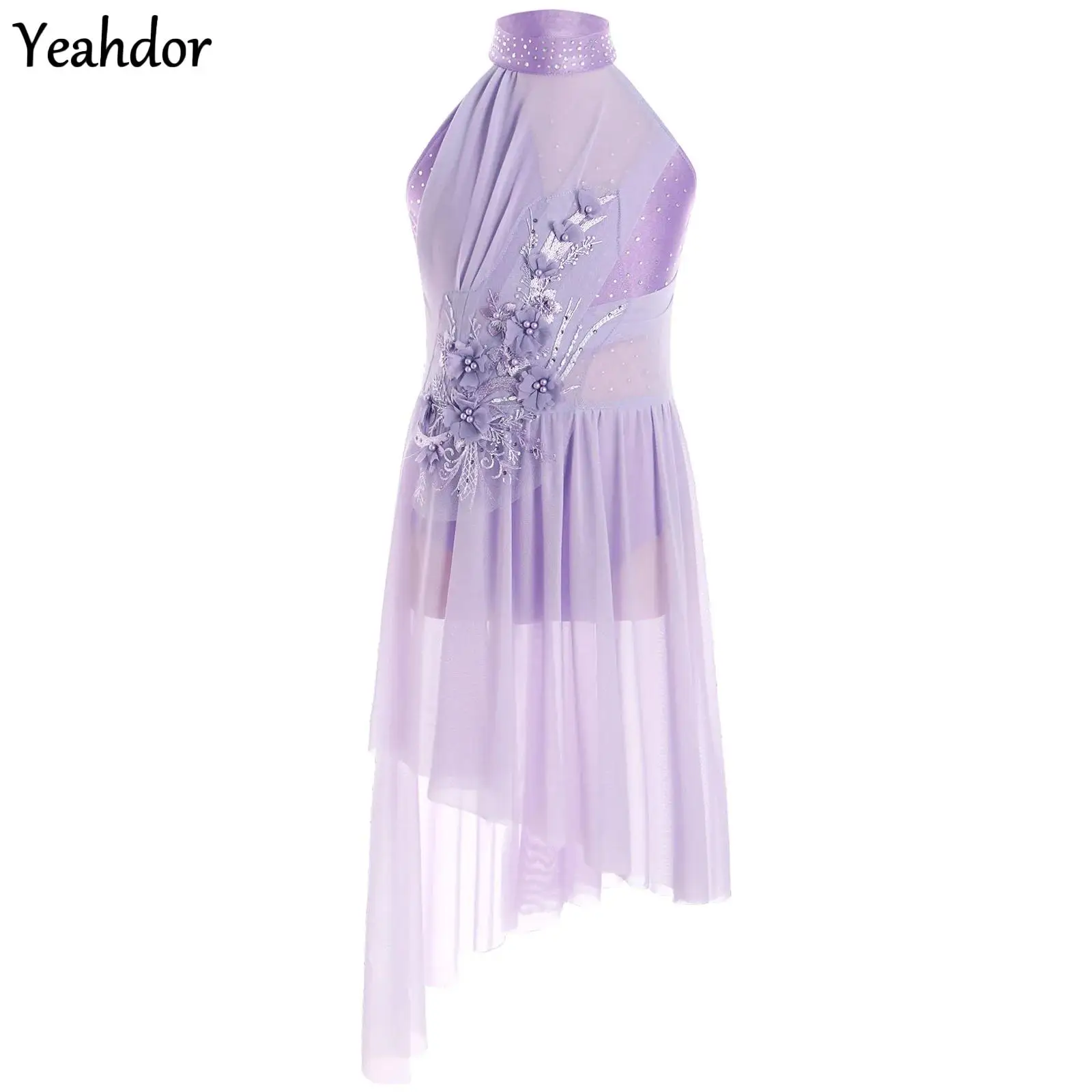 Girls Ballet Lyrical Dance Dress Rhinestones Gymnastics Figure Skating Leotard Dress Sleeveless Irregular Applique Tulle Dress
Girls Ballet Lyrical Dance Dress Rhinestones Gymnastics Figure Skating Leotard Dress Sleeveless Irregular Applique Tulle Dress