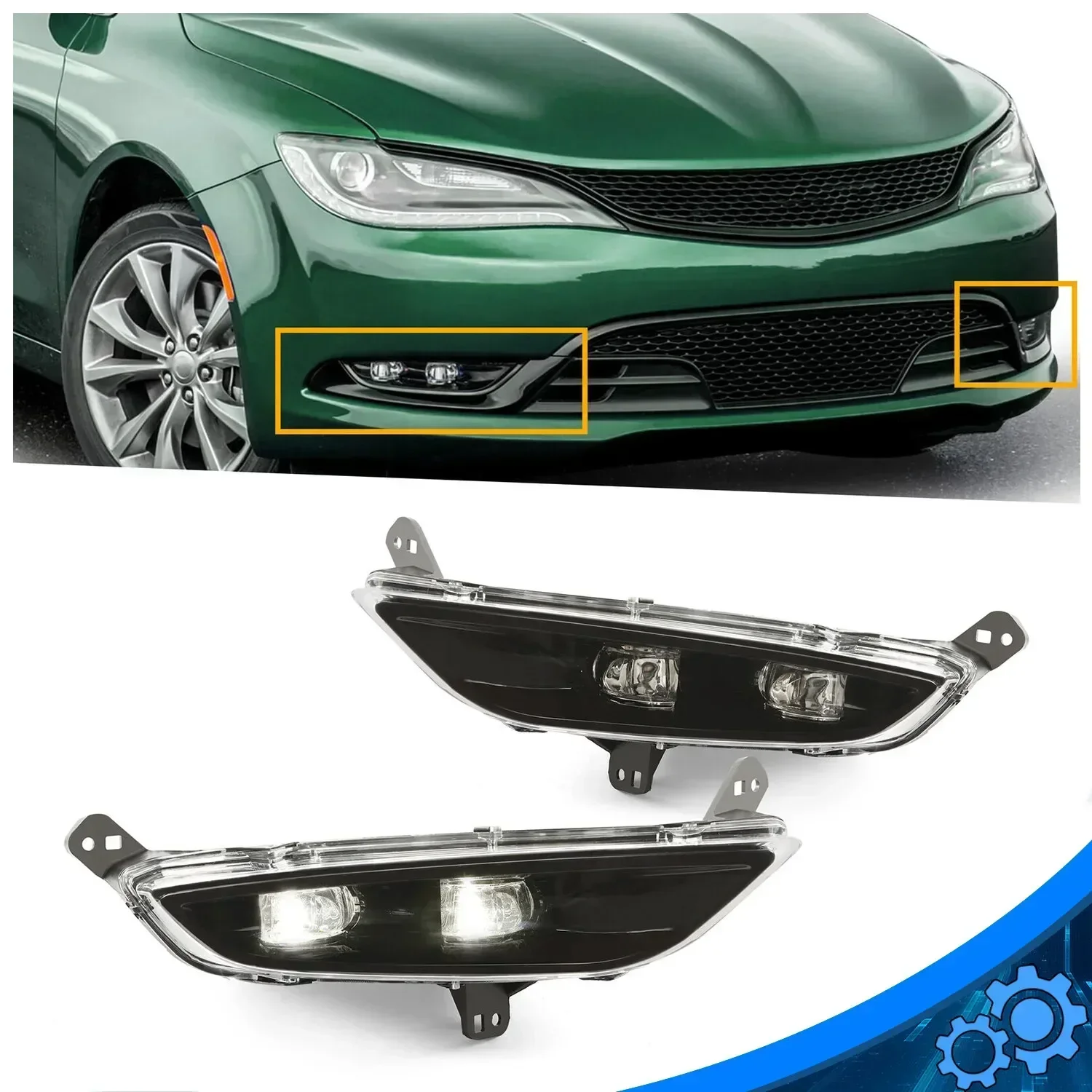 For Chrysler 200 15-17 Left Right Clear LED Fog Lights Bumper Lamps pair set
For Chrysler 200 15-17 Left Right Clear LED Fog Lights Bumper Lamps pair set