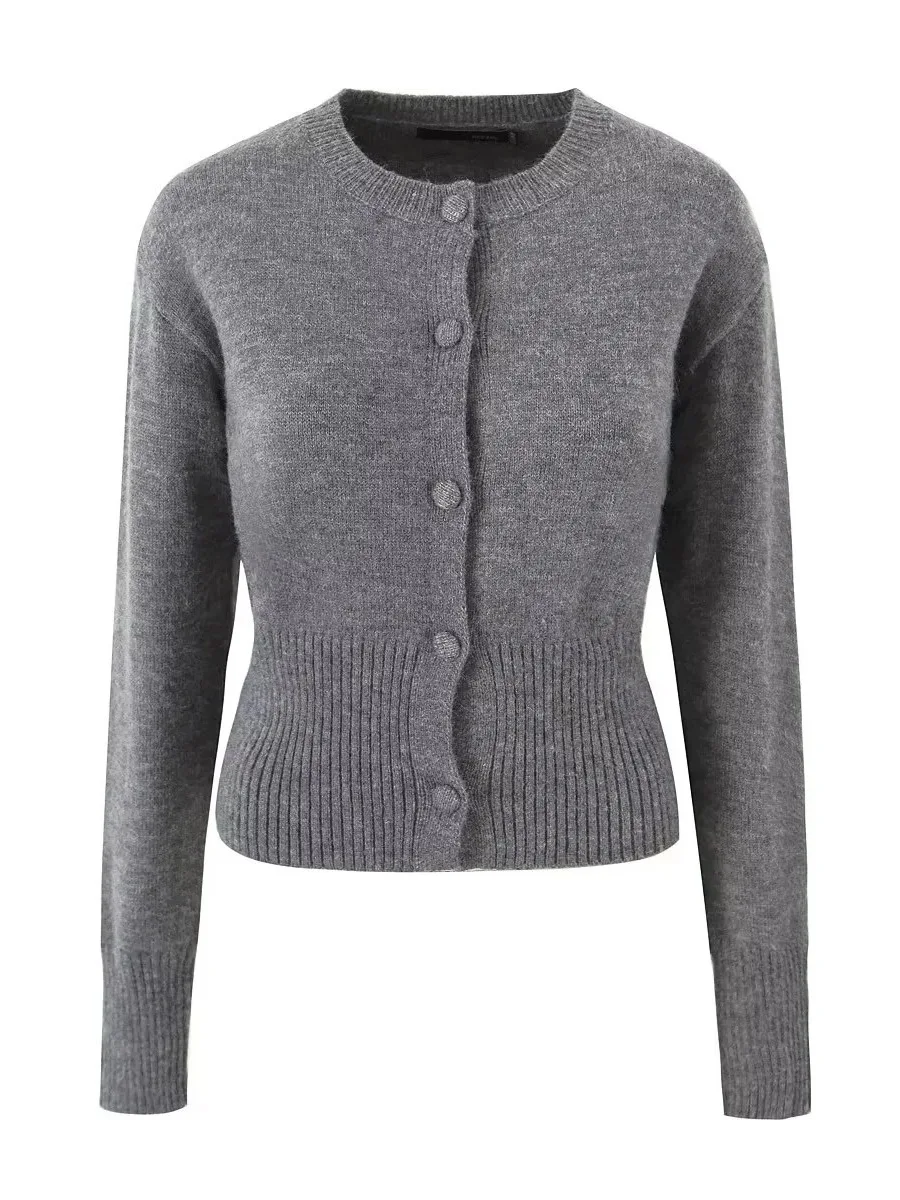 2024 Autumn/winter New Round Neck Single Breasted Long Sleeve Knitted Cardigan Women Cinching Waist Slim Casual Top RKWF
2024 Autumn/winter New Round Neck Single Breasted Long Sleeve Knitted Cardigan Women Cinching Waist Slim Casual Top RKWF