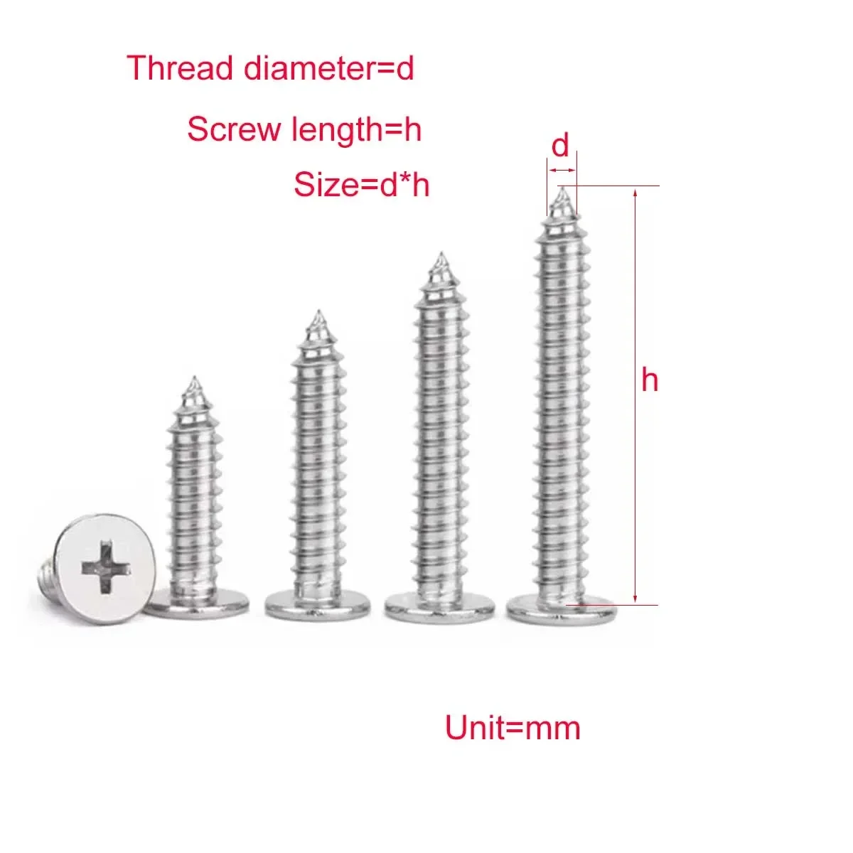 304 Stainless Steel Ca Flat Head Pointed Tail Countersunk Cross Self Tapping Screw M2M3M4M5M6
304 Stainless Steel Ca Flat Head Pointed Tail Countersunk Cross Self Tapping Screw M2M3M4M5M6