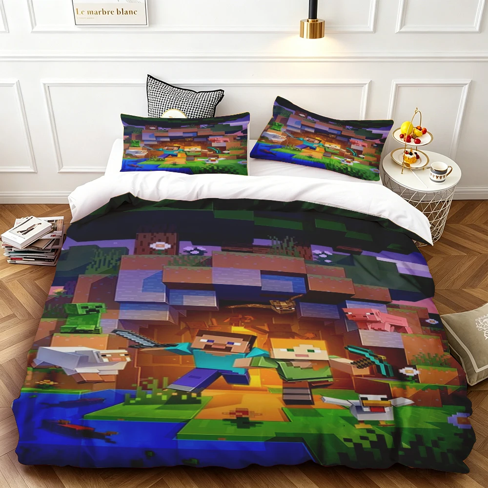Cartoon Duvet Cover Minecraft Bedding Set Soft and Comfortable Quilt Cover for Bedroom Dormitory Single Twin
Cartoon Duvet Cover Minecraft Bedding Set Soft and Comfortable Quilt Cover for Bedroom Dormitory Single Twin
