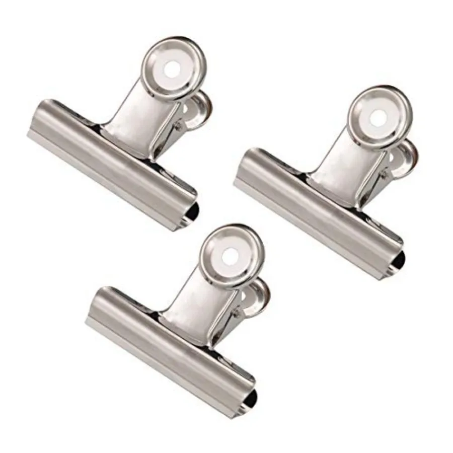 Metal Hinge Clips - 20 Pack 2 Inch Large Bull Binder Paper Clips Clamp for Office Pictures Photos, Kitchen Food Bags 50mm
Metal Hinge Clips - 20 Pack 2 Inch Large Bull Binder Paper Clips Clamp for Office Pictures Photos, Kitchen Food Bags 50mm