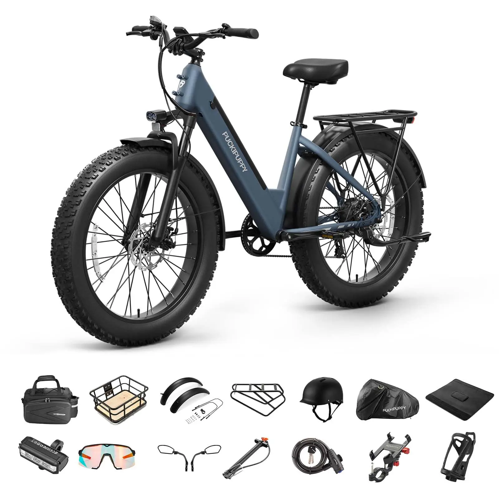 PUCKIPUPPY Samoyed Electric Bike for Adults with A Luxury Accessory Pack 960W 48V 15AH Removable Battery Electric Bicycle
PUCKIPUPPY Samoyed Electric Bike for Adults with A Luxury Accessory Pack 960W 48V 15AH Removable Battery Electric Bicycle