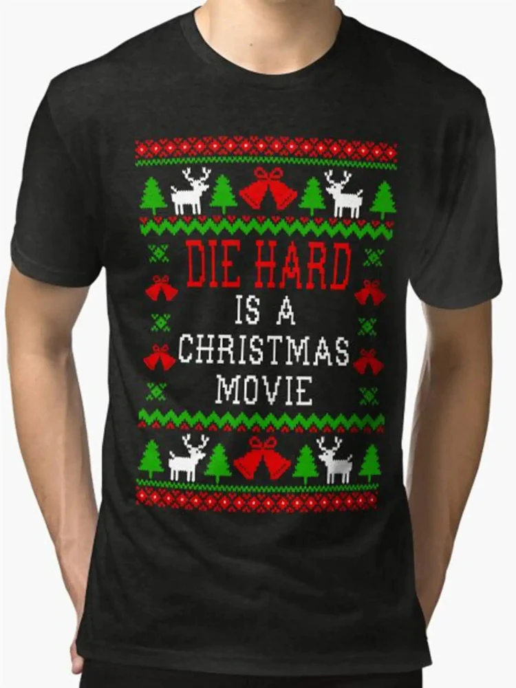 Мужская футболка с забавным рождественским фильмом «Die Hard is a Christmas Movie» со слоганом — 100% хлопок, с круглым вырезом и короткими рукавами.
Мужская футболка с забавным рождественским фильмом «Die Hard is a Christmas Movie» со слоганом — 100% хлопок, с круглым вырезом и короткими рукавами.