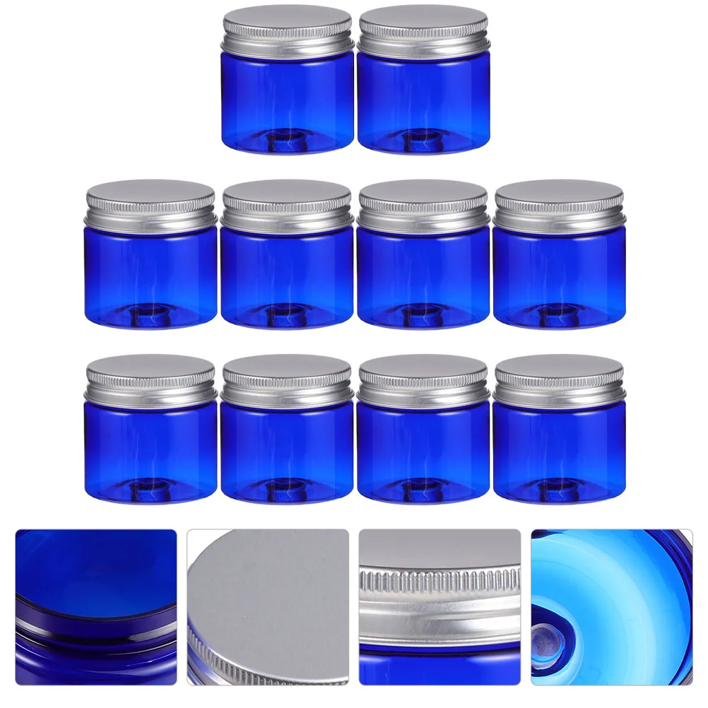 10 Pcs Cream Storage Box Plastic Dispenser Jars Creami Aluminum Cap Pots Creams Empty Container Cosmetics
10 Pcs Cream Storage Box Plastic Dispenser Jars Creami Aluminum Cap Pots Creams Empty Container Cosmetics