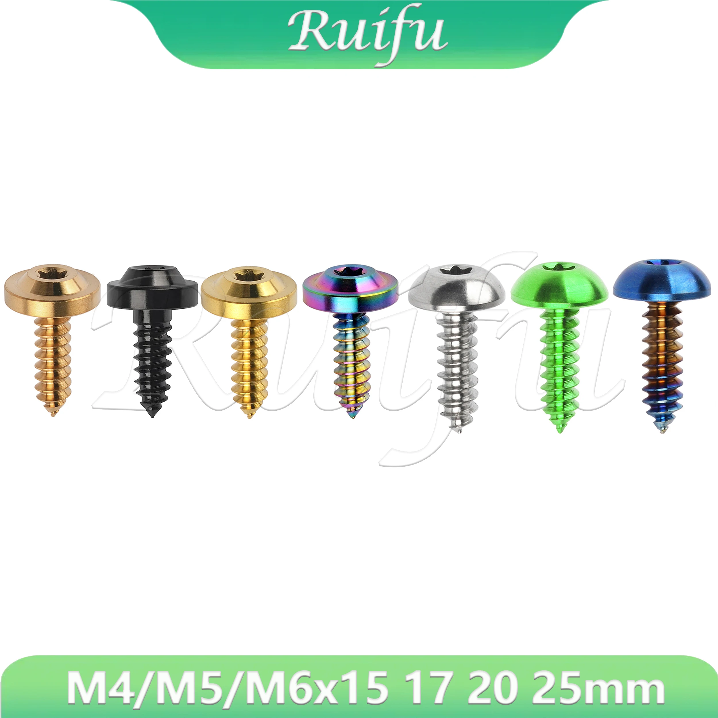 Ruifu Titanium Bolt M4/M5/M6x15 17 20 25mm Self Tapping Torx Head Screws for Bike Motorcycle Car Boat Ti Fasteners
Ruifu Titanium Bolt M4/M5/M6x15 17 20 25mm Self Tapping Torx Head Screws for Bike Motorcycle Car Boat Ti Fasteners