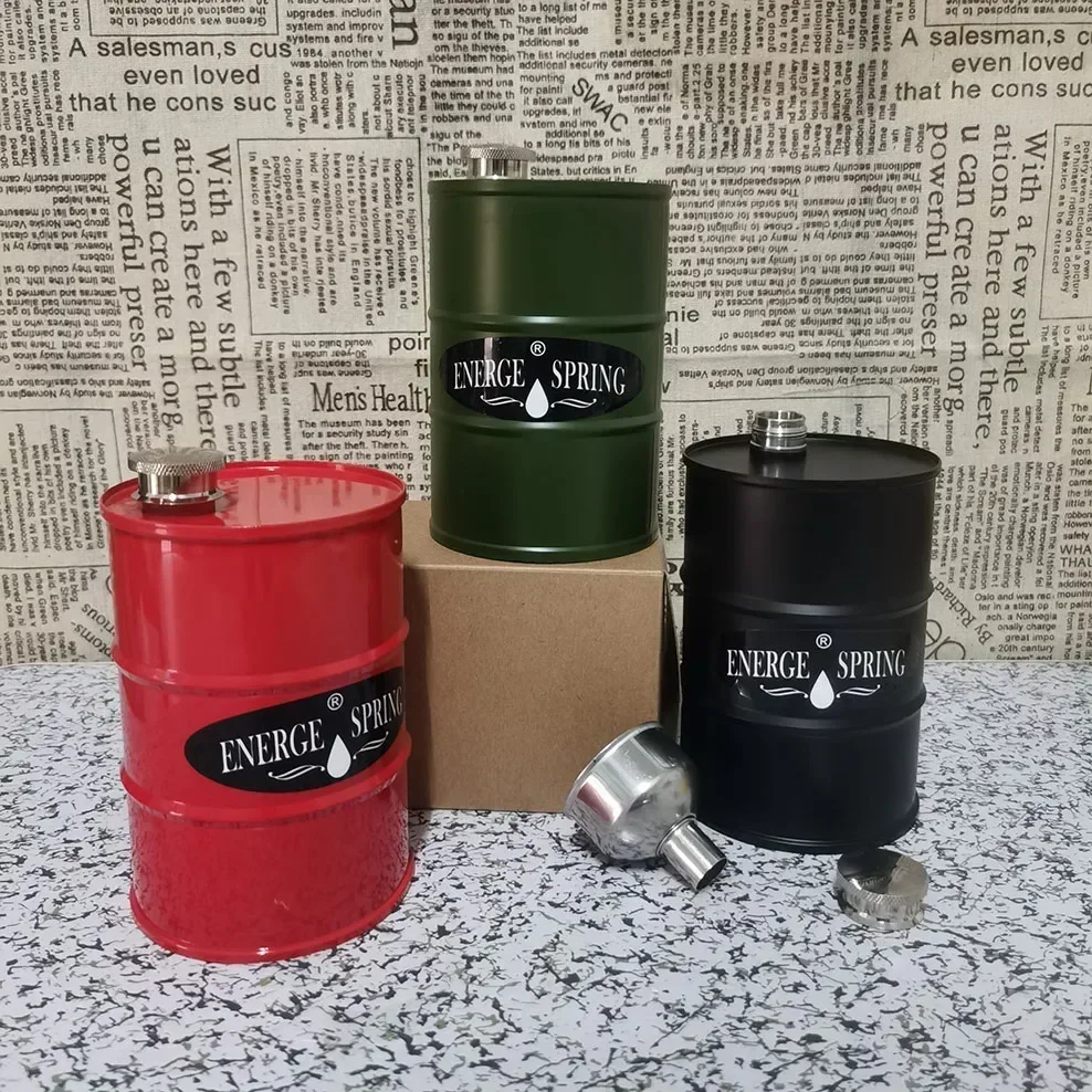 24OZ Small Flask Thickened 304 Stainless Steel Hip Flask Oil Drum Shape Body Portable Outdoor Wine Bottle Oil Barrel Jug
24OZ Small Flask Thickened 304 Stainless Steel Hip Flask Oil Drum Shape Body Portable Outdoor Wine Bottle Oil Barrel Jug