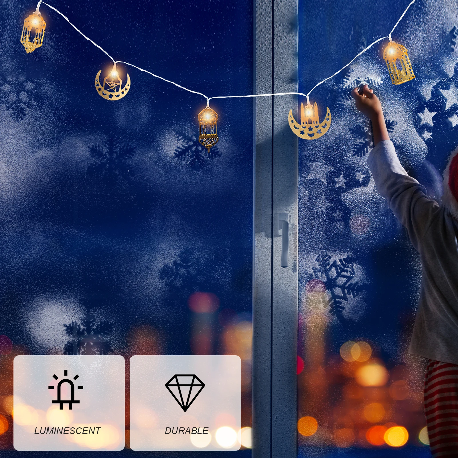 Eid String Lights LED Decorative Moonlight Room Party Lamp Festive Garden Canteen Patio Safe Powered
Eid String Lights LED Decorative Moonlight Room Party Lamp Festive Garden Canteen Patio Safe Powered